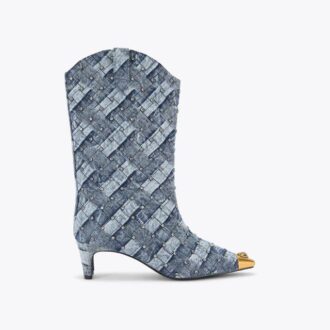 Cizme western din denim Regent