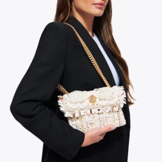 Geantă mini Kensington din tweed