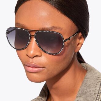 Ochelari de soare mari Shoreditch Crystal Aviator