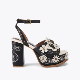 Pantofi cu platformă Flower Western
