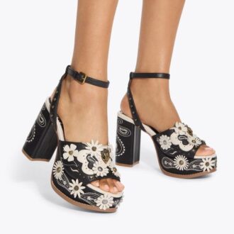 Pantofi cu platformă Flower Western